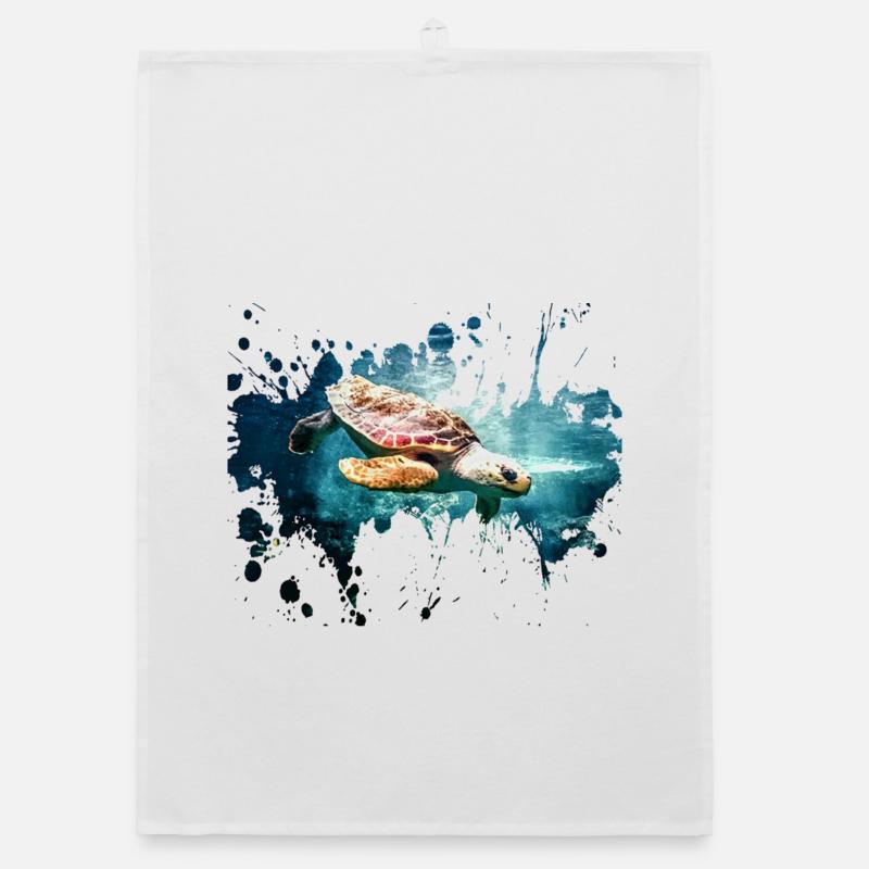 Turtle splash Organic dish towel