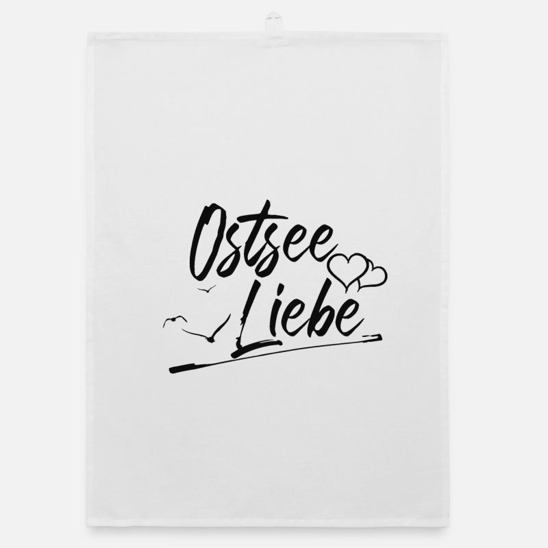 Ostsee Liebe - Organic Geschirrtuch - Weiß
