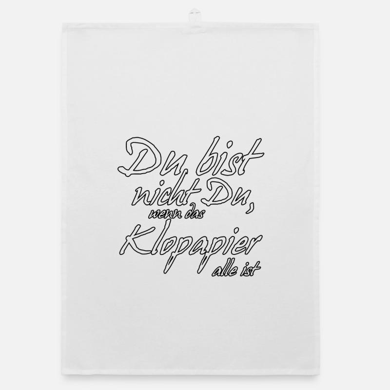 Klopapier lustig Spruch Virus Statement Organic Geschirrtuch