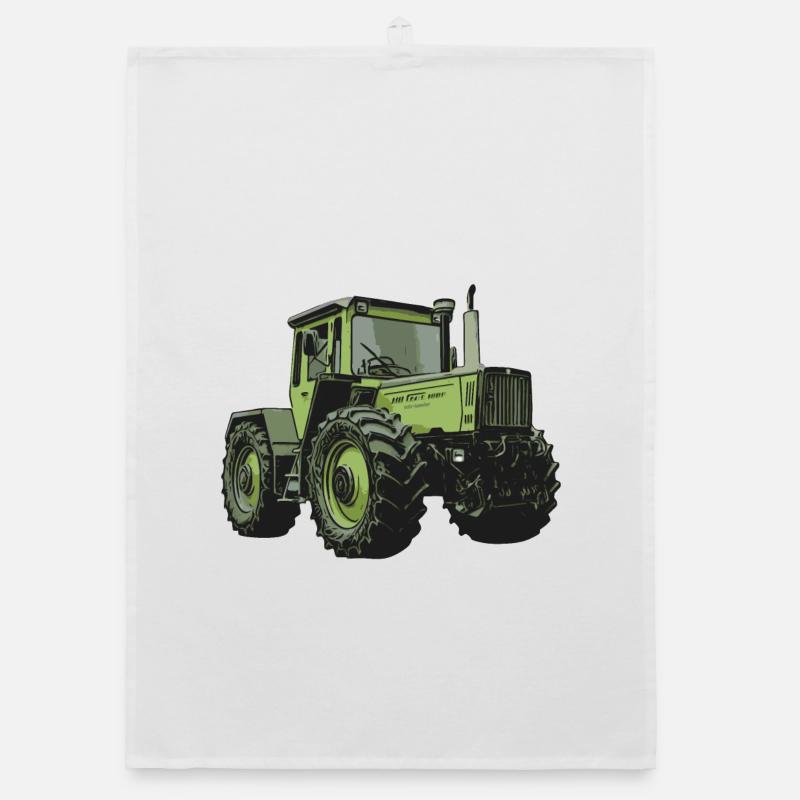 MB trac 1800 intercooler Traktor - Organic Geschirrtuch - Weiß