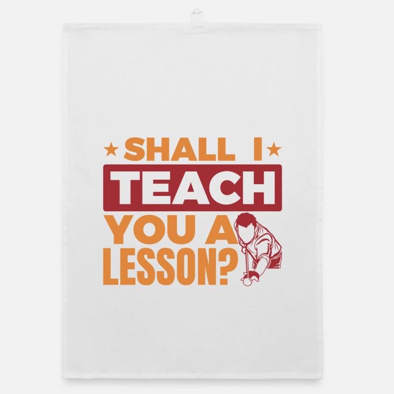 Funny billiard saying Organic dish towel