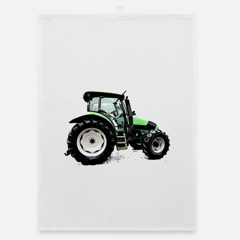 Traktor AGROTRON K110 - Organic Geschirrtuch - Weiß