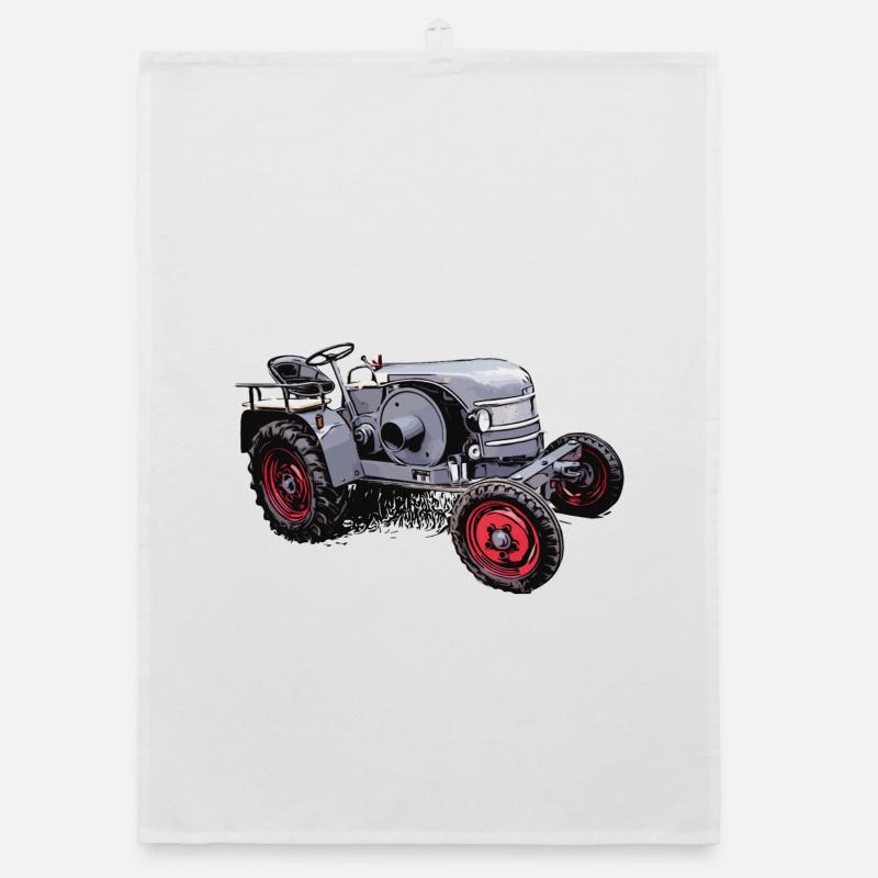 Old K12 Tractor Organic dish towel