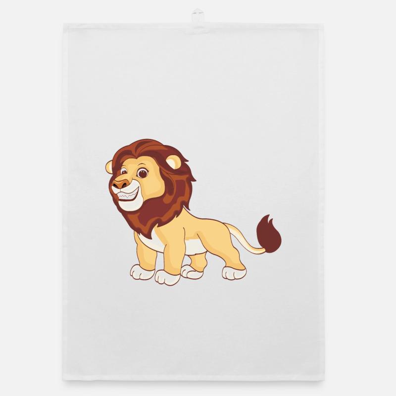 A magnificent lion Organic dish towel