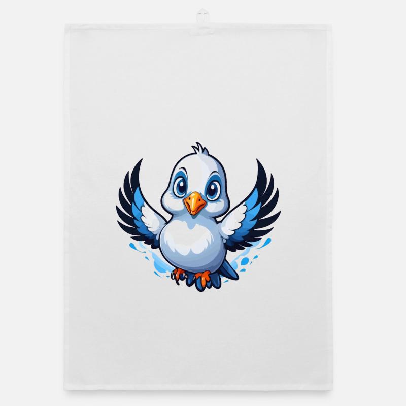 Happy Dove Doves Organic dish towel
