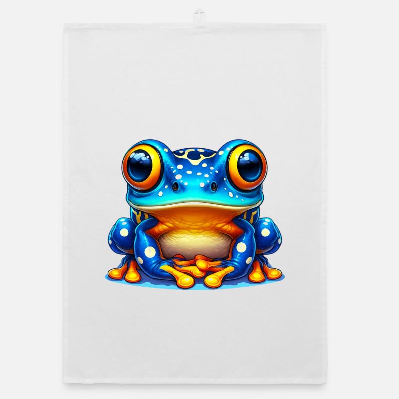 Grenouille - Torchon bio - blanc