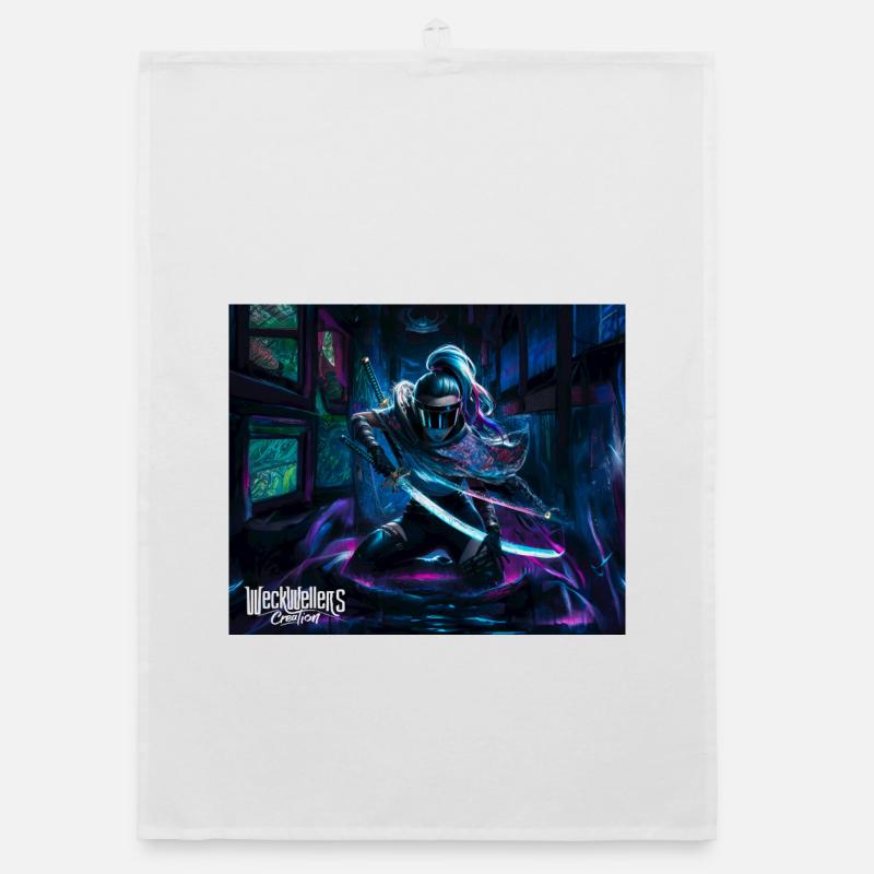 Graffiti Anime Samouraï Torchon bio