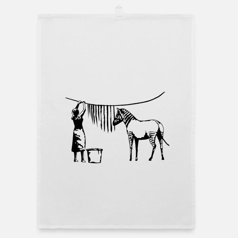 Funny Zebra Stripes Organic dish towel
