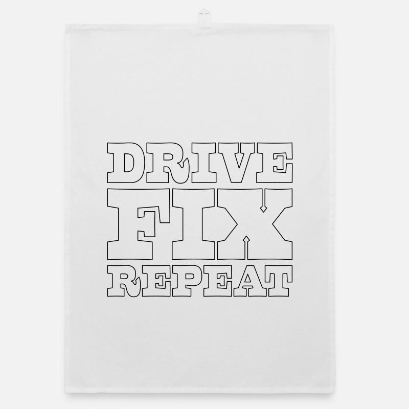 45 Drive Fix Repeat Organic dish towel