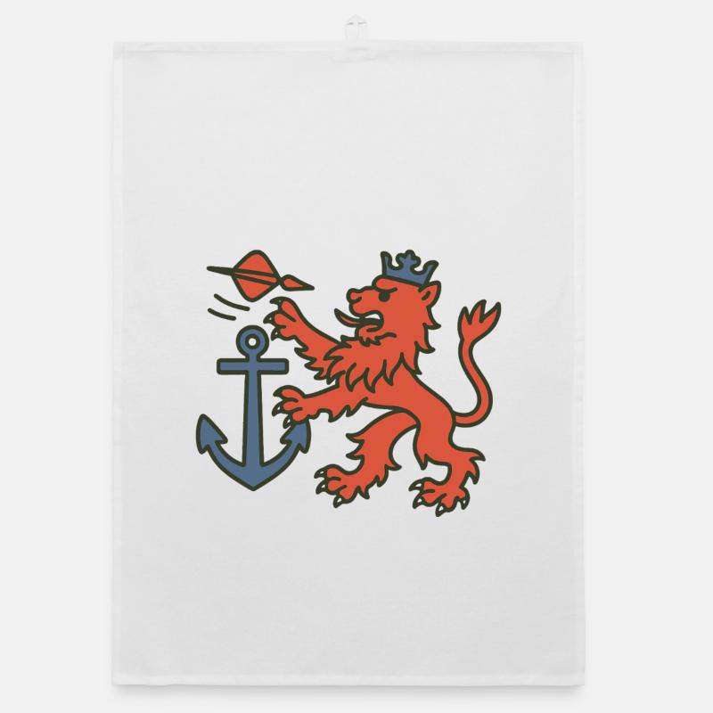 Lion de Düsseldorf avec fléchette Torchon bio