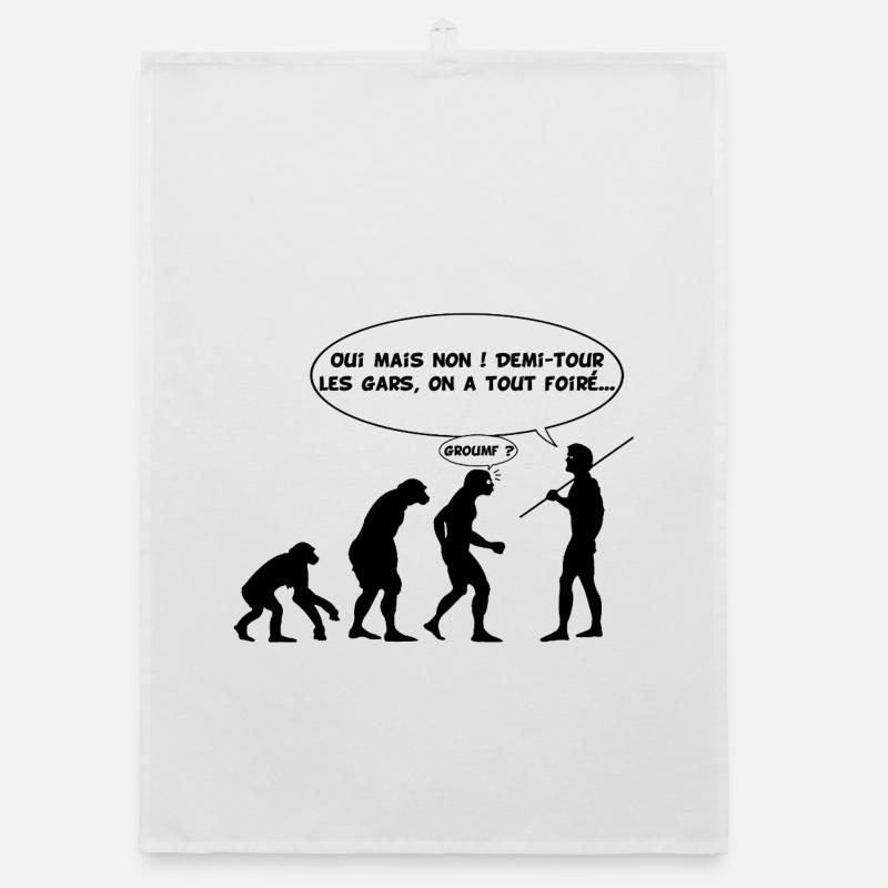 Evolutionsfehler (schwarz) Organic Geschirrtuch