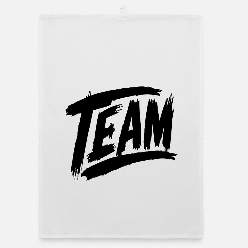 Team lettering Organic dish towel