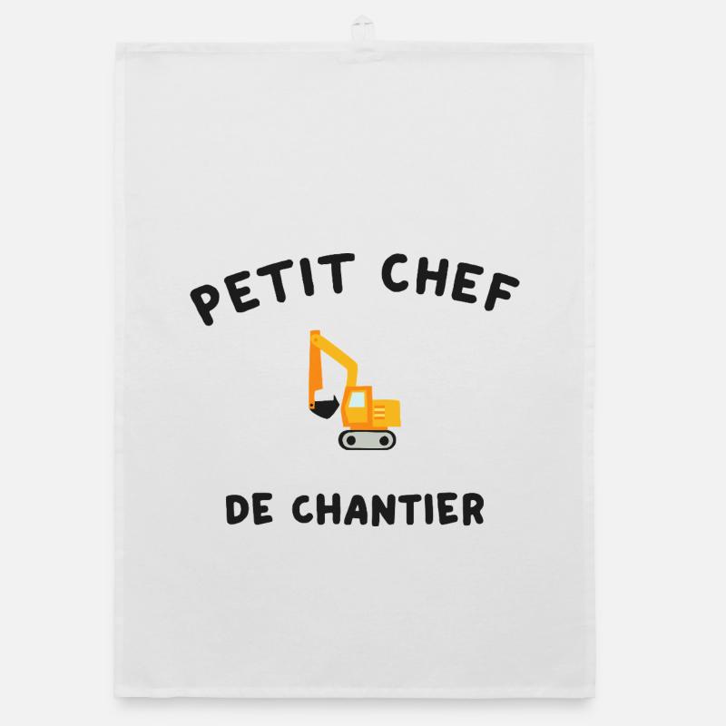 Petit Chef de Chantier Engin de Construction Torchon bio