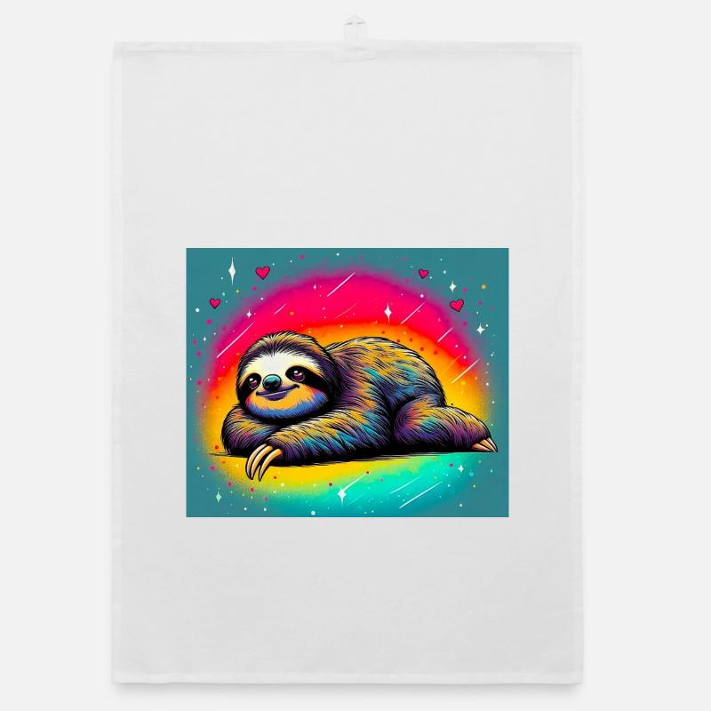 sloth Organic dish towel