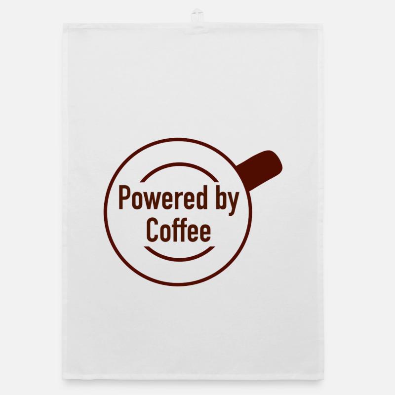 Powered by Coffee Organic dish towel
