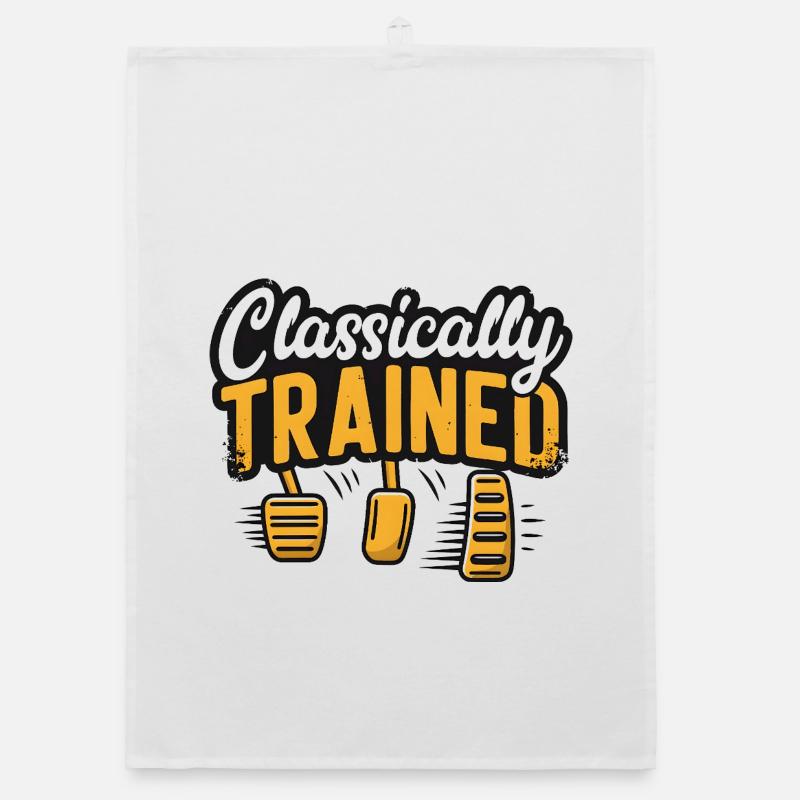 Classically Trained Manual Car Driver Pedals Organic dish towel