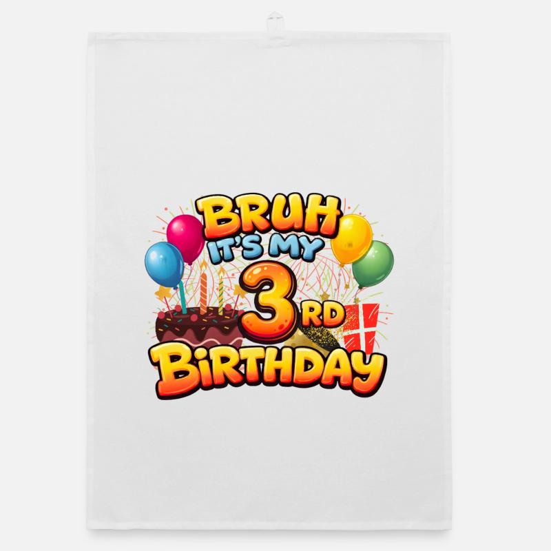 3. Geburtstagsshirt 3. Geburtstagsgeschenk Junge Mädchen 3. Organic Geschirrtuch