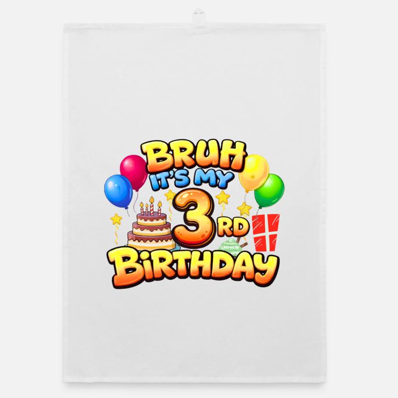 3. Geburtstagsshirt 3. Geburtstagsgeschenk Junge Mädchen 3. Organic Geschirrtuch