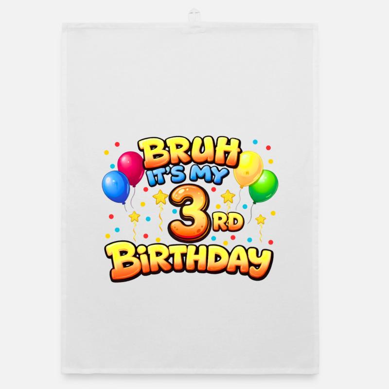 3. Geburtstagsshirt 3. Geburtstagsgeschenk Junge Mädchen 3. Organic Geschirrtuch