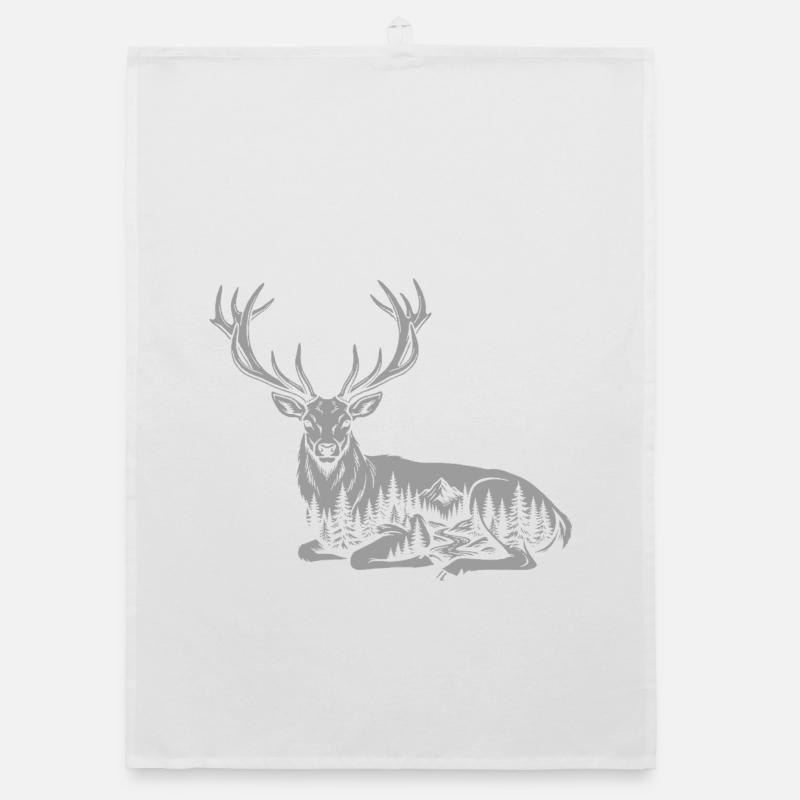Deer Organic dish towel
