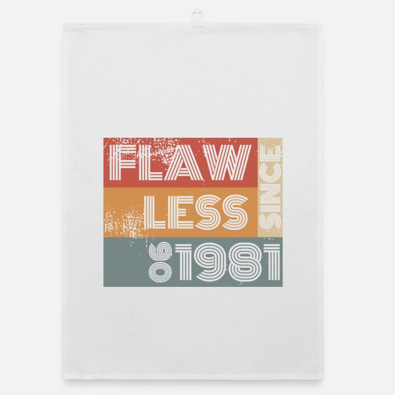 45th Birthday Flawless since 06/1981 Organic dish towel