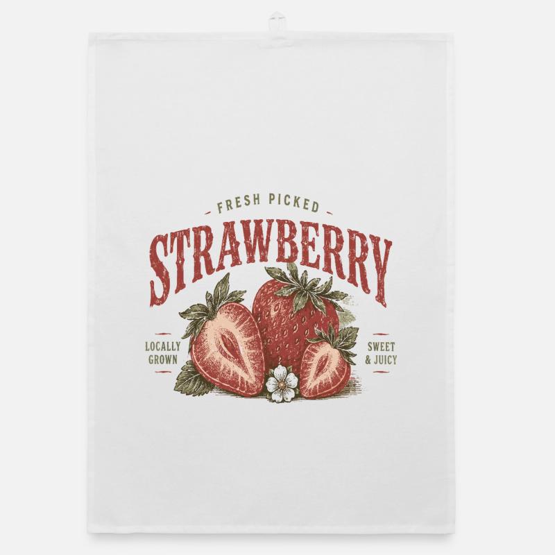 Impression vintage de l’étiquette fraise Torchon bio