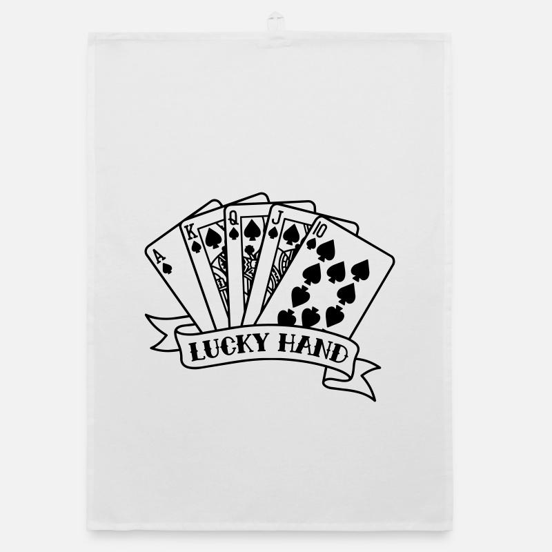 Royal Flush Poker Cards Organic dish towel