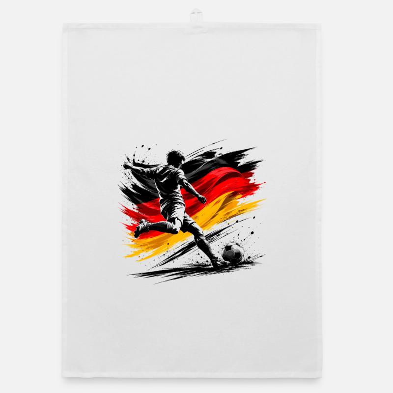Kicker with German flag Organic dish towel