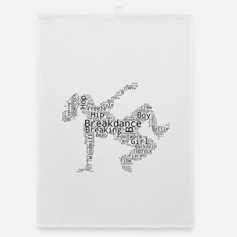 Gift idea for the breakdancer with break dance Organic dish towel