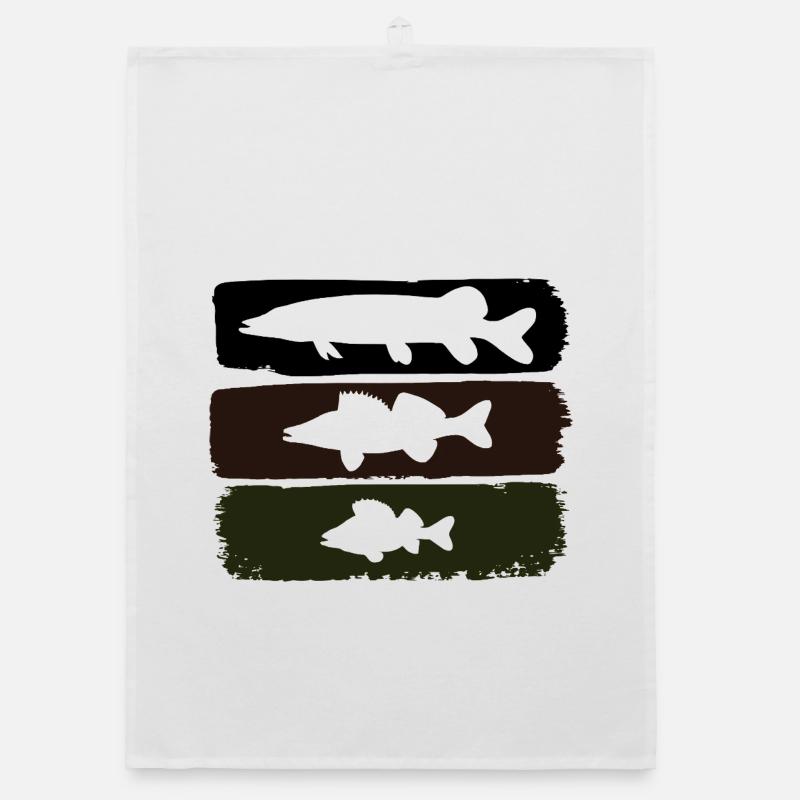 Pike Zander Perch Organic dish towel