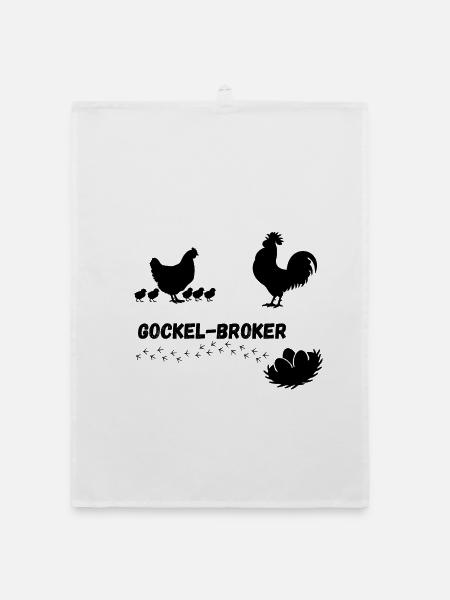Gockel-Broker - Organic Geschirrtuch - Weiß - Vorne