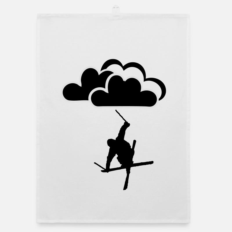 Freestyler with clouds Organic dish towel