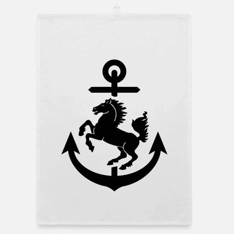 Stuttgart Wappen Anker, Stuttgarter Organic Geschirrtuch