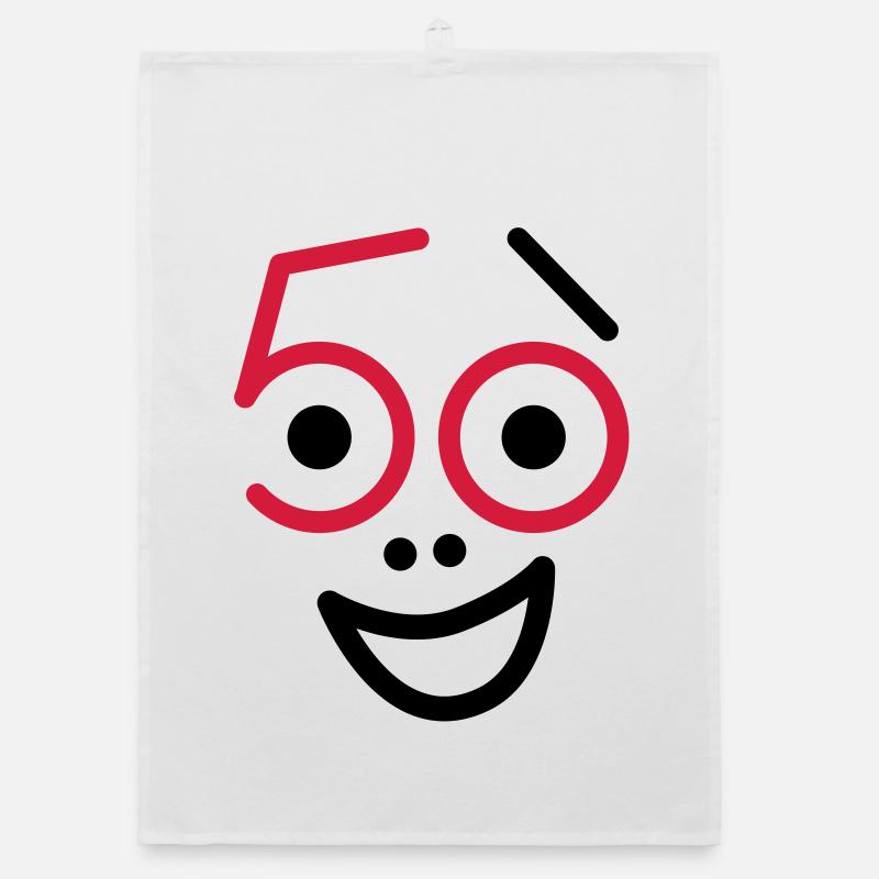50 ans et toujours frais! - Torchon bio - blanc