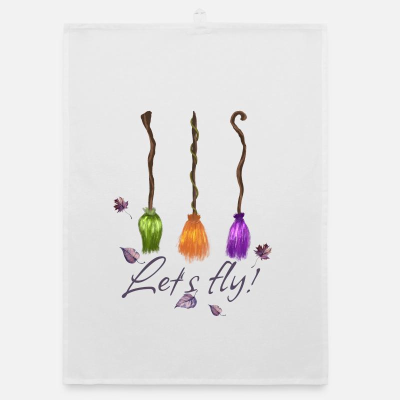 Hexenbesen Let's fly! Organic Geschirrtuch