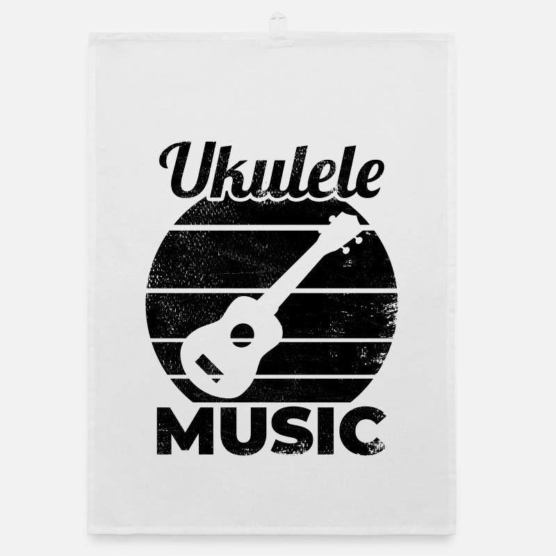 Ukulele Music Organic dish towel