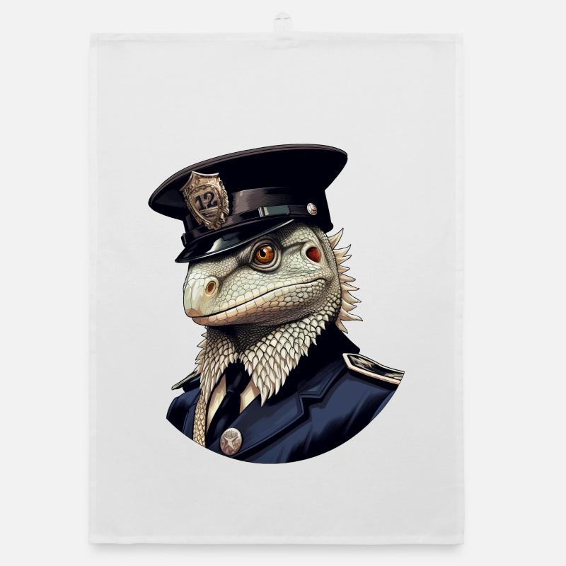 Polizei Eidechsen Organic Geschirrtuch