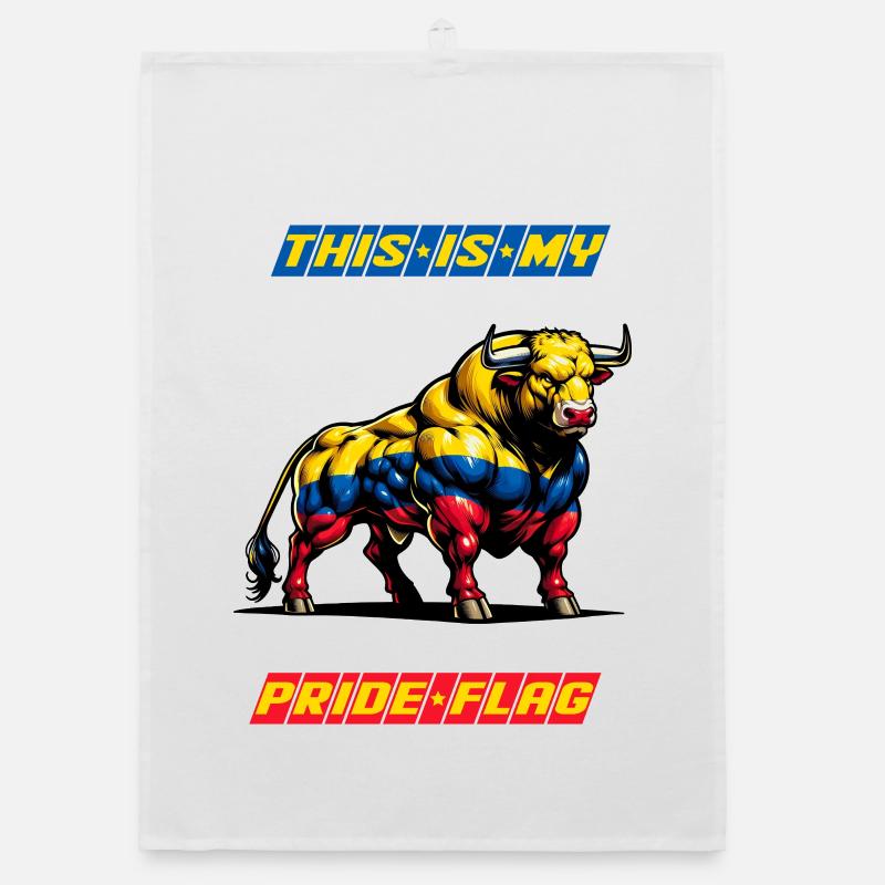 This is my pride flag Colombia Organic dish towel