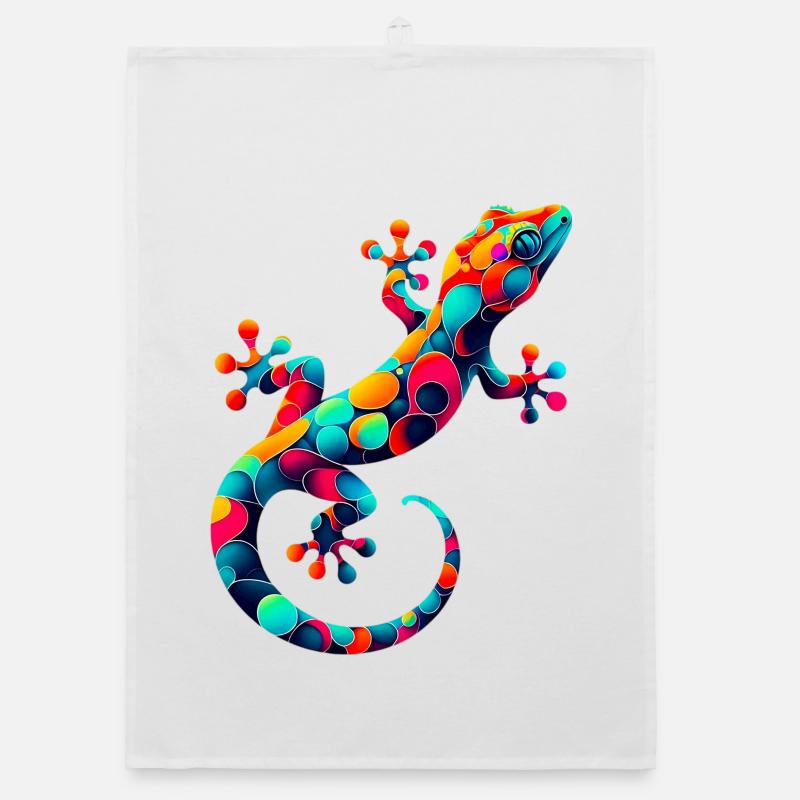 Gecko - Organic Geschirrtuch - Weiß
