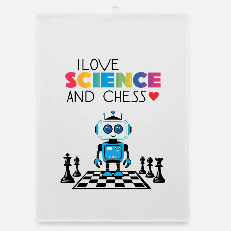 Science and Chess Organic dish towel