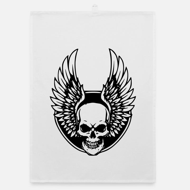 Griffe de mort avec ailes d’ange Torchon bio