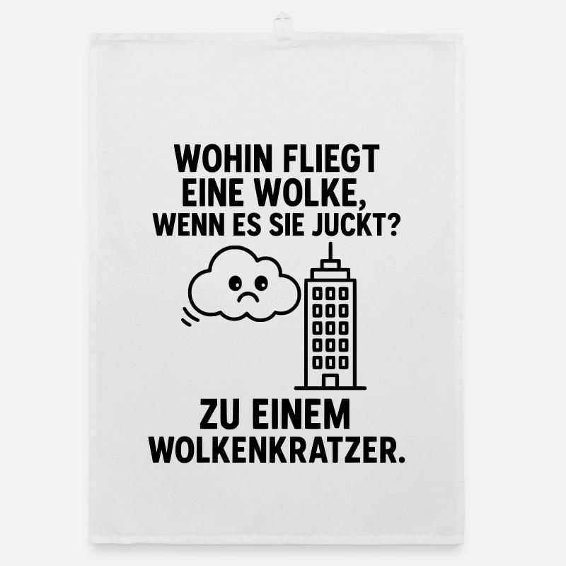 Cloud scratch children's joke Organic dish towel