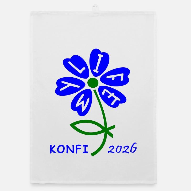 Konfirmation 2026 - Organic Geschirrtuch - Weiß