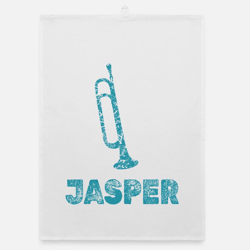 Jasper als Blasmusik Organic Geschirrtuch