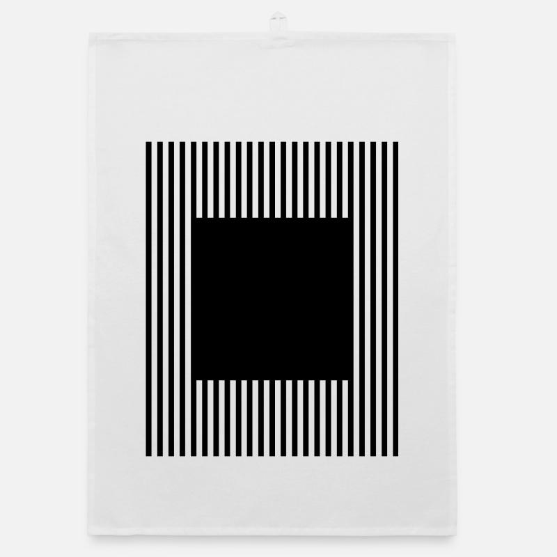 squares and lines design  Organic dish towel