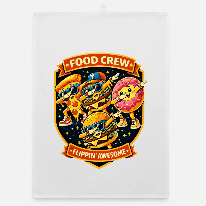 Badge de l’équipe de restauration rapide Flippin Awesome - Dabbing Dab Torchon bio