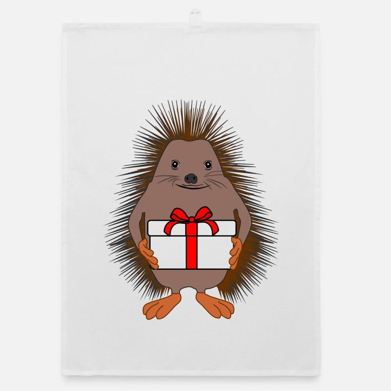 Happy Hedgehog Gift – Cute Surprise Organic dish towel