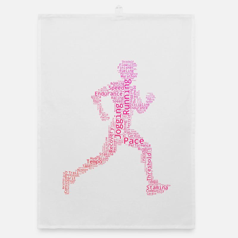 Marathon Running Gift Idea for a Marathon Runner Organic dish towel
