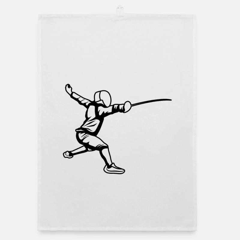 Fencer's Sketch Organic dish towel