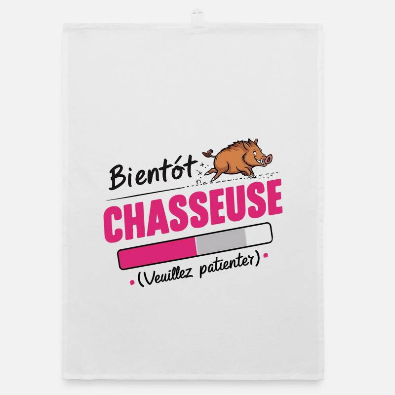 bientôt chasseuse Torchon bio